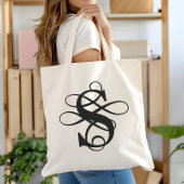 Tote Bag Monogramme initial tourbillonnant