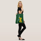 Tote Bag Monogramme initiale A jonquille personnalisé (Sur le modèle)