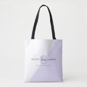 Tote Bag Monogramme Initiale Du Logo Personnalisé - (Devant)