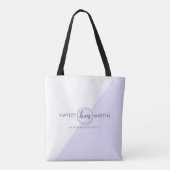 Tote Bag Monogramme Initiale Du Logo Personnalisé - (Dos)