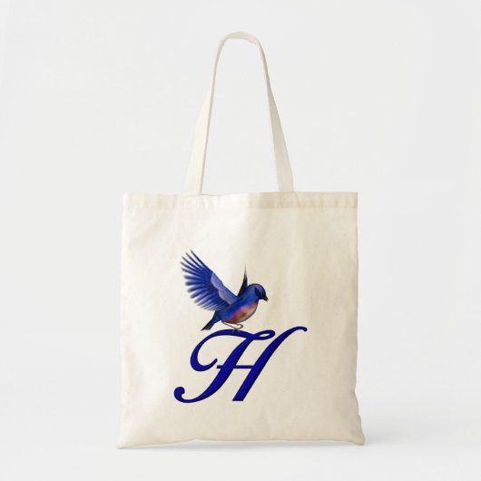 Tote Bag Monogramme initiale H Bluebird (Devant)
