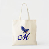 Tote Bag Monogramme Initiale M Bluebird (Devant)