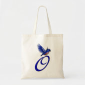 Tote Bag Monogramme initiale O Bluebird (Devant)
