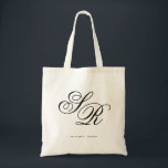 Tote Bag Monogramme initiale personnalisée pour un accueil<br><div class="desc">Cliquez sur le bouton "Personnaliser" pour déplacer les initiales à votre goût ! N'oubliez pas de consulter les 100 sacs cabas de mariage dans ma boutique !</div>