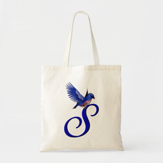 Tote Bag Monogramme initiale S Bluebird (Devant)