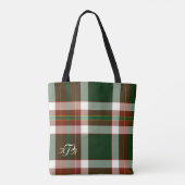 Tote Bag Monogramme Jolly Holly plaid (Dos)