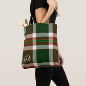 Tote Bag Monogramme Jolly Holly plaid (De près)