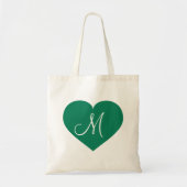 Tote Bag Monogramme Kelly Coeur vert (Devant)