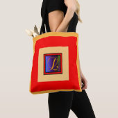 TOTE BAG MONOGRAMME L INITIAL DE L'ALPHABET (De près)