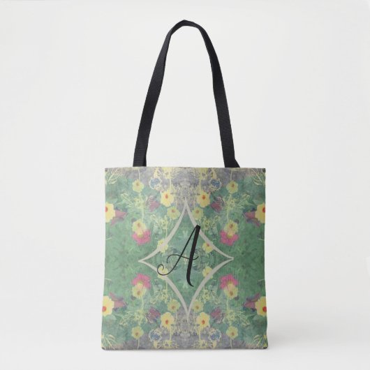 Tote Bag Monogramme La Boca Symétrie Fleur sauvage (Devant)