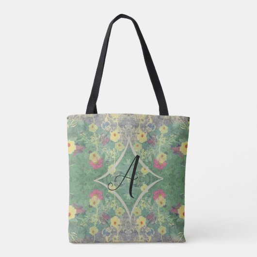 Tote Bag Monogramme La Boca Symétrie Fleur sauvage (Dos)