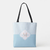 Tote Bag Monogramme léger de rayure de Colorblock de (Dos)