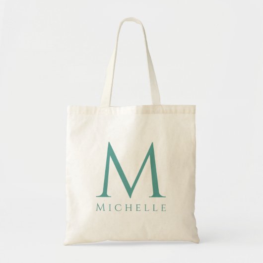 Tote Bag Monogramme Lettre initiale Noms Modèle moderne (Devant)