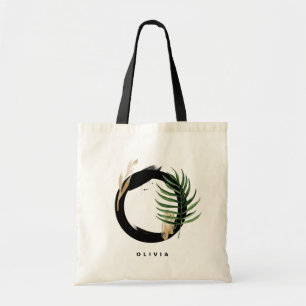 Tote Bag Monogramme Lettre O Demoiselle d'honneur Feuille