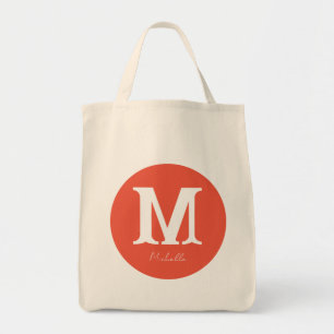 Tote Bag Monogramme minimal du coucher du soleil