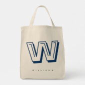 Tote Bag Monogramme minimaliste moderne (Dos)