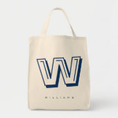 Tote Bag Monogramme minimaliste moderne (Devant)