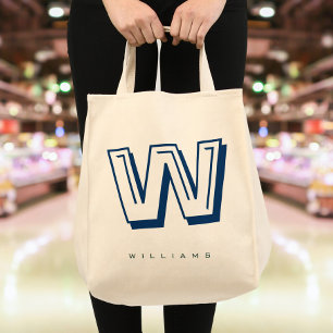 Tote Bag Monogramme Minimaliste Moderne