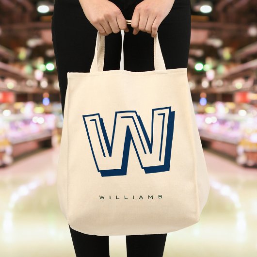 Tote Bag Monogramme minimaliste moderne