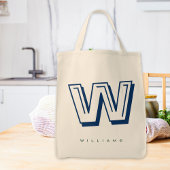 Tote Bag Monogramme minimaliste moderne