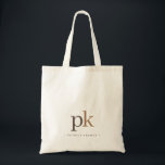 Tote Bag Monogramme minimaliste simple à deux tons<br><div class="desc">Sac fourre-tout Monogramme simple à deux tons</div>