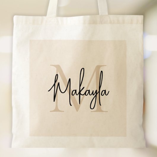 Tote Bag Monogramme Moderne