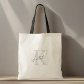 Tote Bag Monogramme Moderne Classique Nom Demoiselle d'Honn
