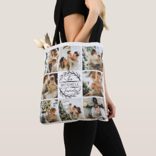 Tote Bag Monogramme moderne et collage photo Tot personnali