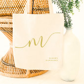 Tote Bag Monogramme moderne Monogramme Script Calligraphie