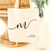 Tote Bag Monogramme moderne Monographie de script Calligrap