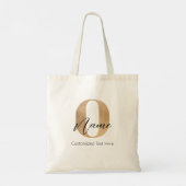 Tote Bag Monogramme moderne O & Nom initial Personnalisé (Dos)