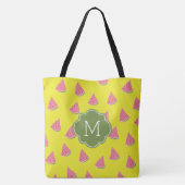 Tote Bag Monogramme Motif de pastèques cool (Dos)