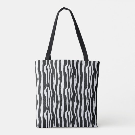 Tote Bag Monogramme Motif d'impression Zebra (Dos)