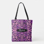 Tote Bag Monogramme Motif Empreinte de léopard pourpre (Dos)