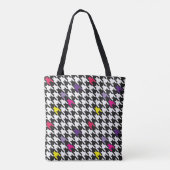 Tote Bag Monogramme Motif Houndstooth moderne (Dos)