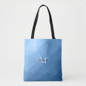 Tote Bag Monogramme motif noir classique en maille géométri (Devant)