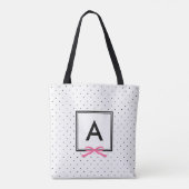 Tote Bag Monogramme Motif Pic Pink Ribbon (Dos)