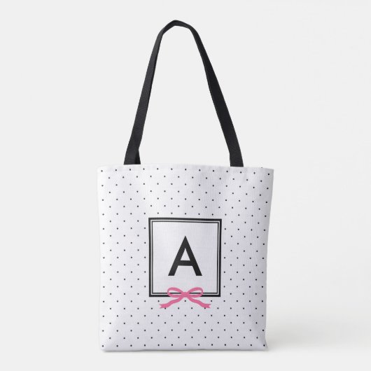 Tote Bag Monogramme Motif Pic Pink Ribbon (Dos)