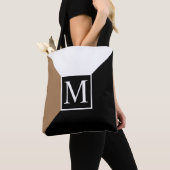 Tote Bag Monogramme Motif simple initial (De près)