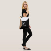 Tote Bag Monogramme Motif simple initial (Sur le modèle)