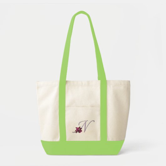 Tote Bag Monogramme N de roses (Devant)