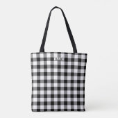 Tote Bag Monogramme noir blanc de Buffalo plaqué (Dos)