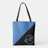 Tote Bag Monogramme noir bleu (Dos)