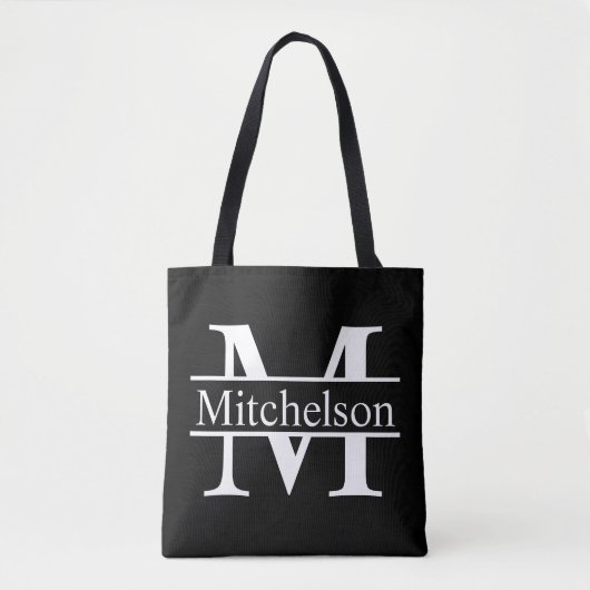 Tote Bag Monogramme noir CBLF (Devant)