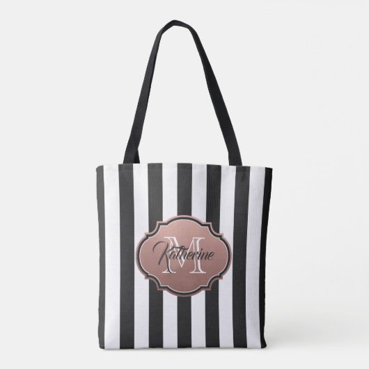 Tote Bag Monogramme noir et blanc (Dos)