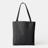 Tote Bag Monogramme noir et blanc de point Polka (Dos)