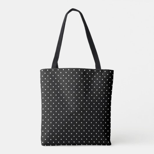 Tote Bag Monogramme noir et blanc de point Polka (Dos)
