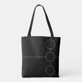 Tote Bag Monogramme noir simple (Dos)