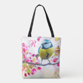 Tote Bag Monogramme Oiseaux et fleurs (Dos)