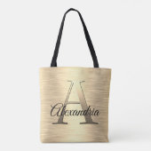 Tote Bag Monogramme or chatoyant (Dos)
